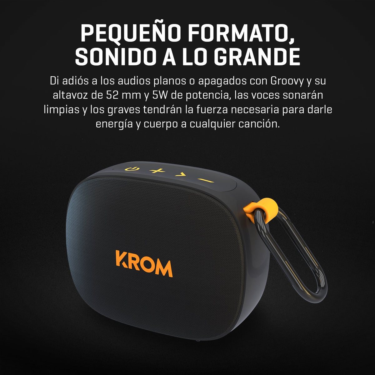 EAN 8436587976841 - Krom NXKROMGROOVY altavoz portátil o de fiesta Altavoz monofónico portátil Negro, Naranja 5 W imagen 17