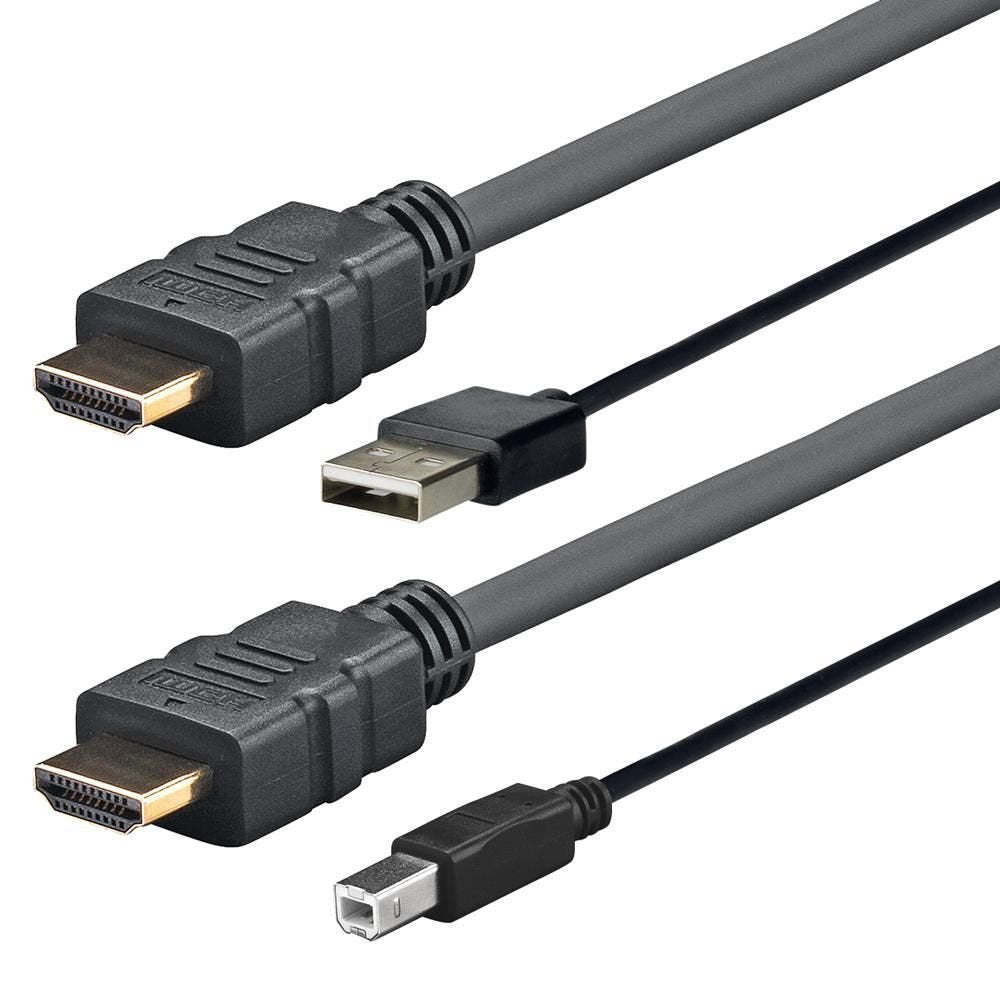 EAN 5704174803423 - Vivolink PROHDMIUSBAB4AMP adaptador de cable de vídeo 4 m HDMI + USB Type-A HDMI + USB Type-B Negro imagen 1