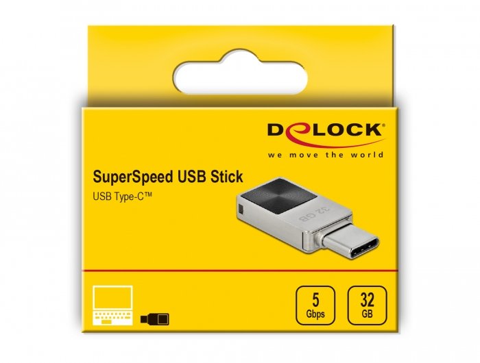 Pendrive Delock Mini Usb 3.2 Gen 1 Usb-C 32 Gb