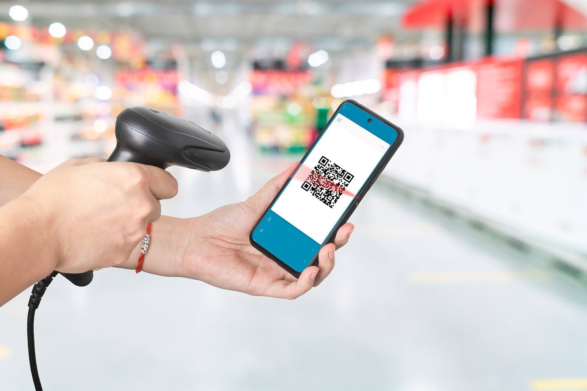 Manhattan 153997 Lector De Códigos De Barras Portátil 1d/2d Led Negro