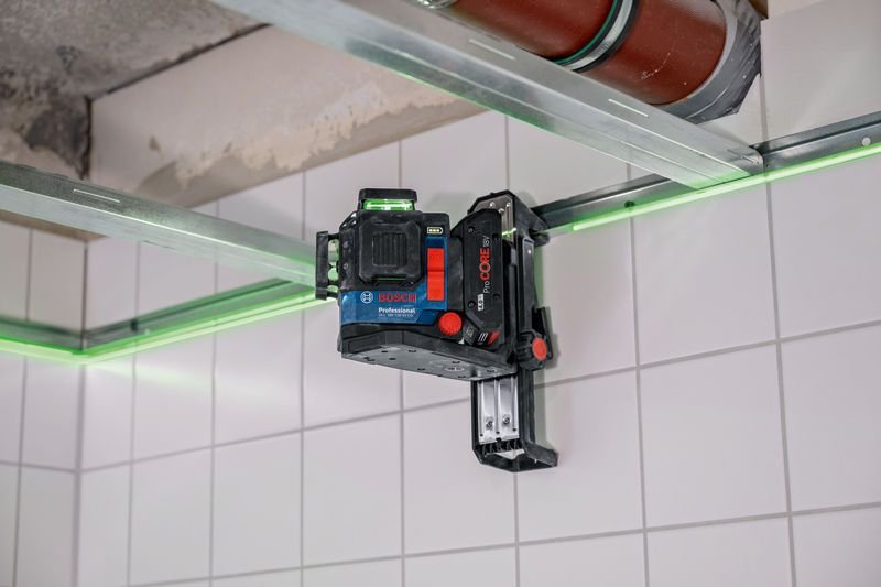 Bosch Professional Soporte De Montaje Dk 20 Negro, Para Láser Lineal Gll 18v-120-33 Cg Y Soporte Lb 10 1608m00c4c