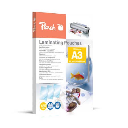 Peach Película De Laminación A3 125mic Ppr525-01, Láminas