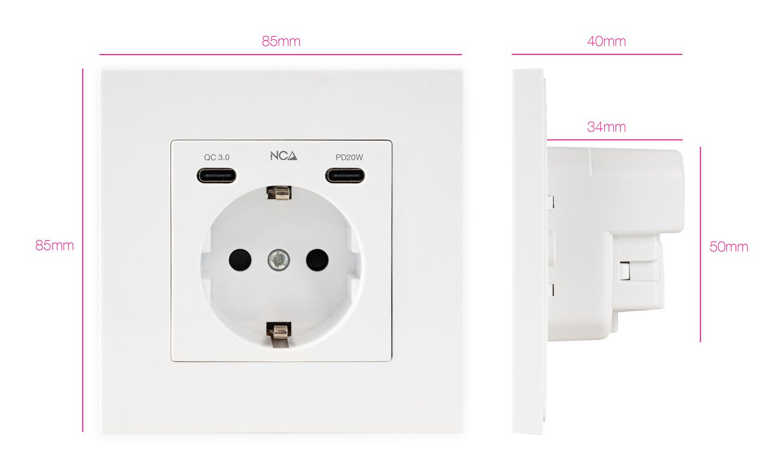 Roseta De Pared Nanocable 10 35 0012 1 Schuko 2 Usb