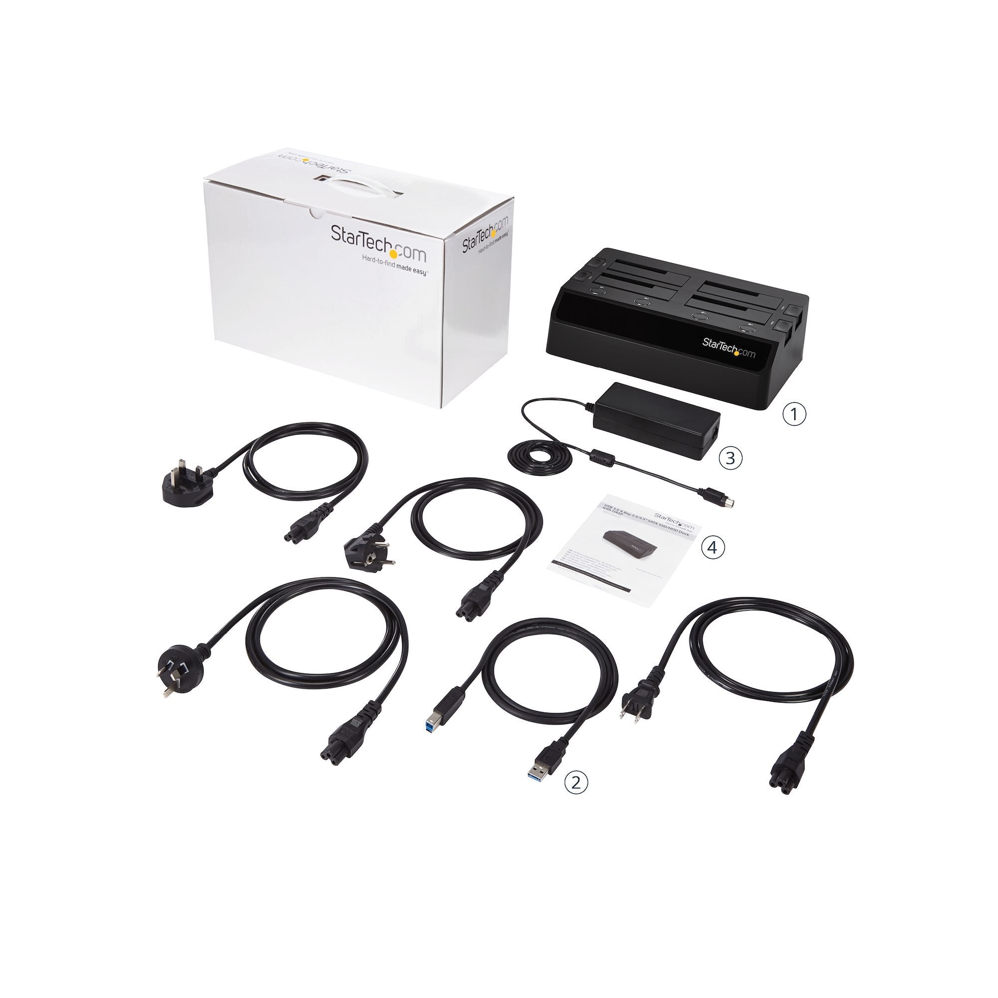 EAN 0065030857932 - StarTech.com SDOCK4U33 base de conexión para disco duro USB 3.2 Gen 1 (3.1 Gen 1) Type-B Negro imagen 7