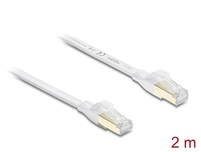 Delock Rj45 Flachband Cable De Red Cat.8.1 U Ftp 40gbps, 2m