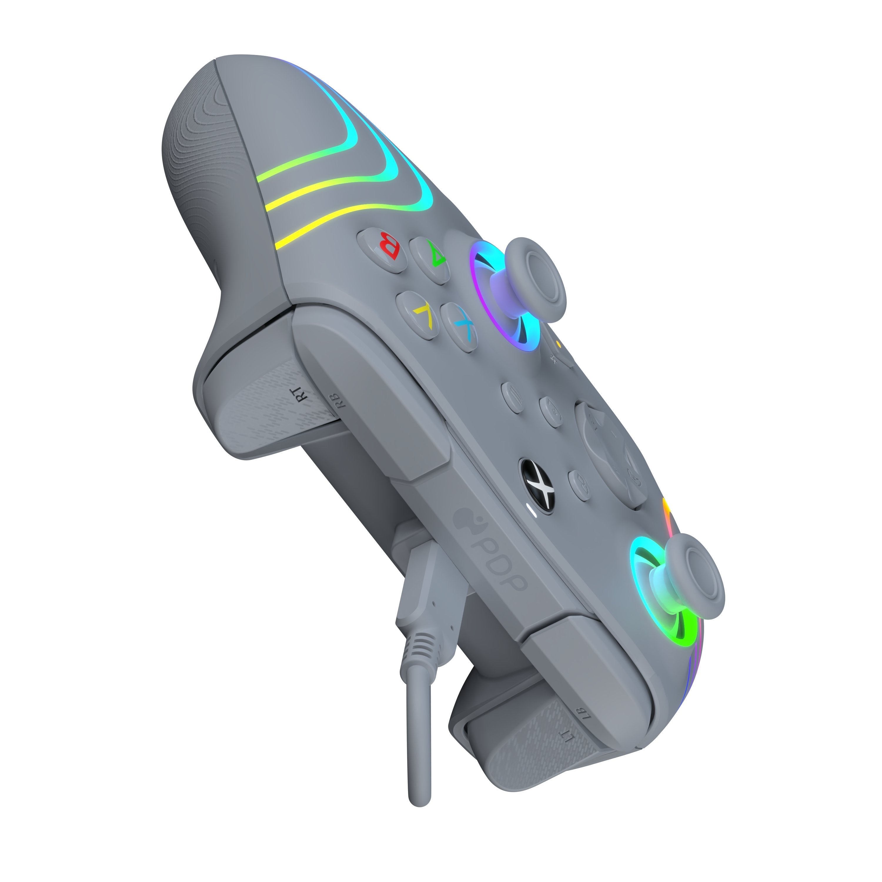 Mando Pdp Afterglow Wave Alámbrico, Gamepad (Gris, Para Xbox Y Pc)