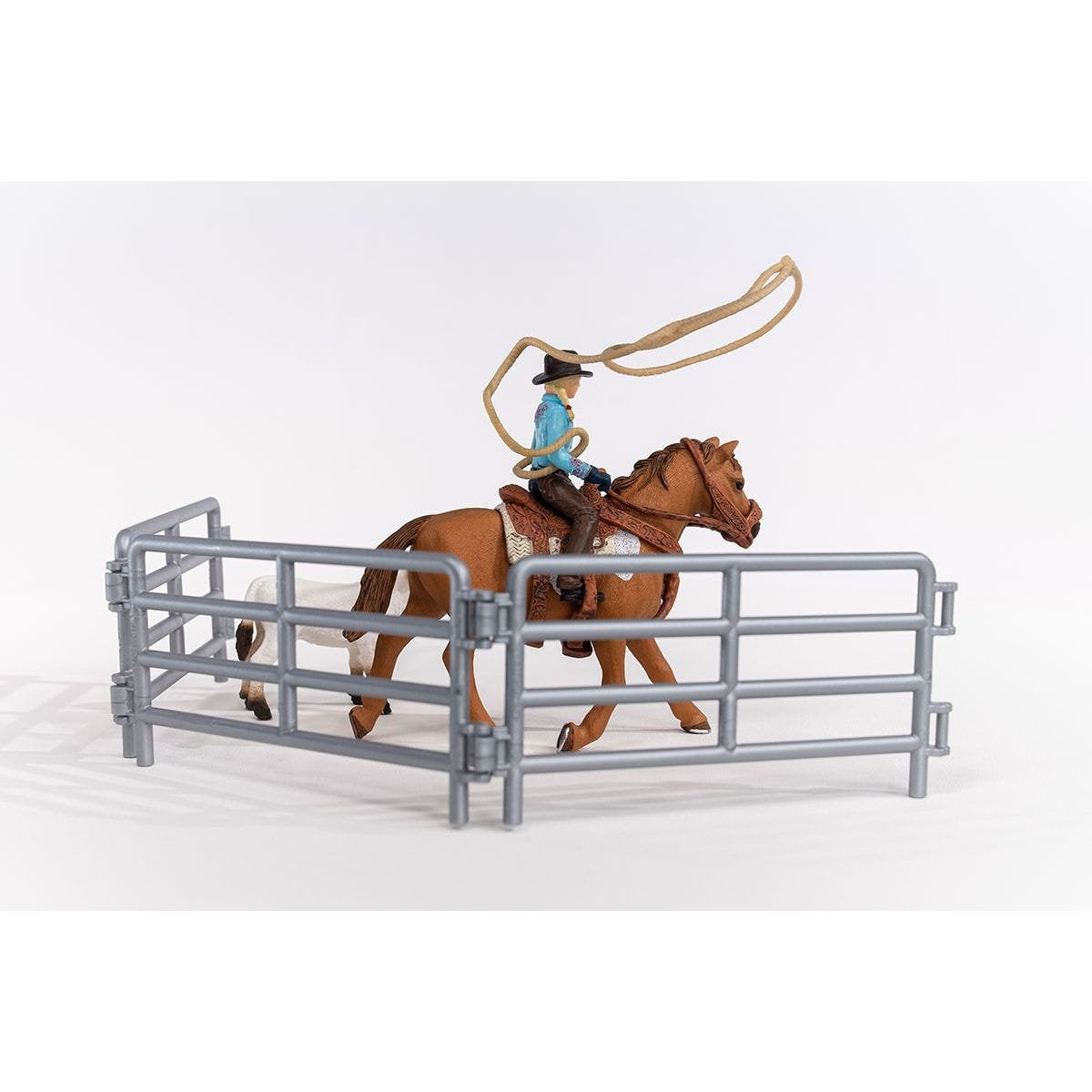 Figura De Juego Schleich Farm World Team Roping Mit Cowgirl, Spielfigur 42577