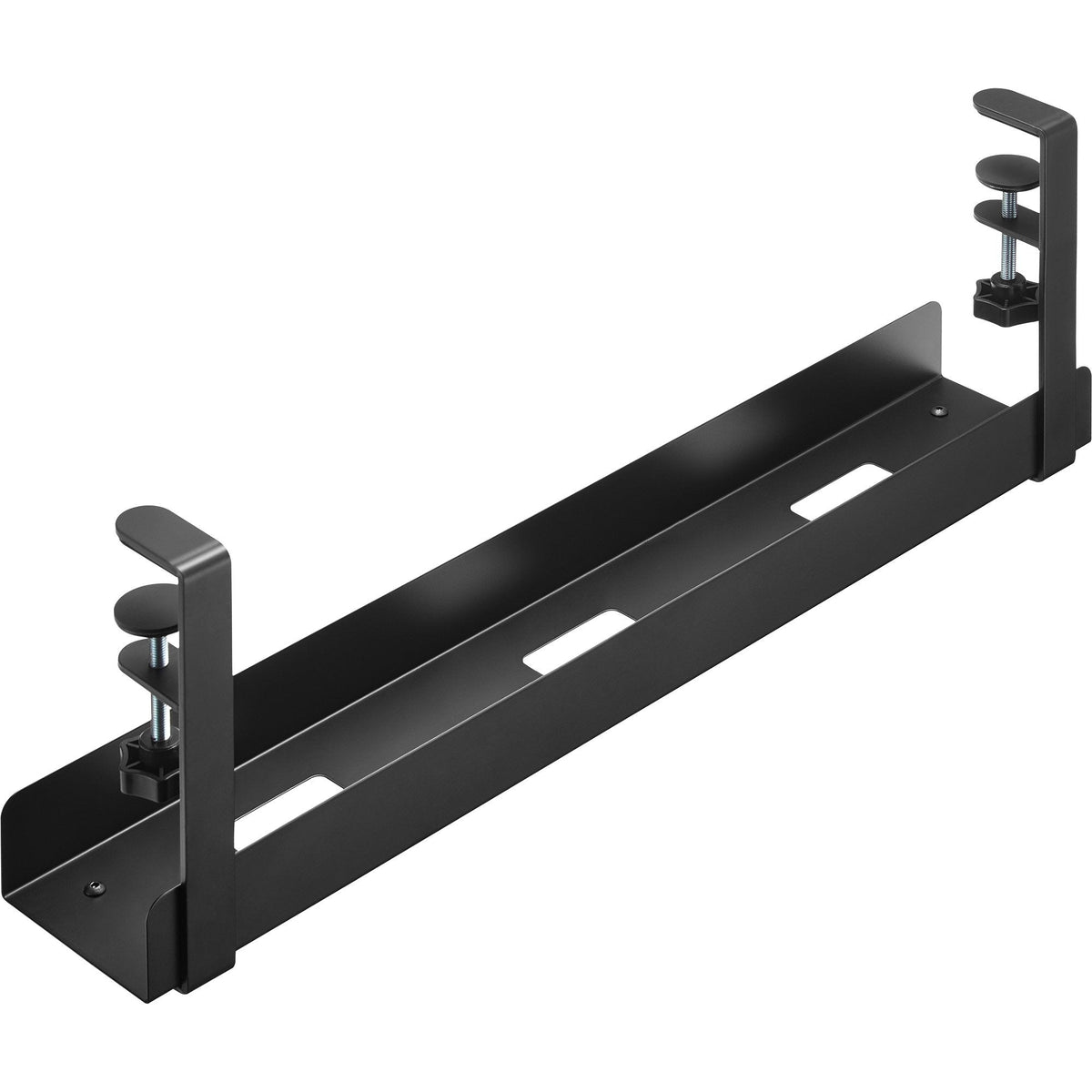 Inline® Cable Guide Rail, For Under-Table Mounting, With Screw Clamps, Black