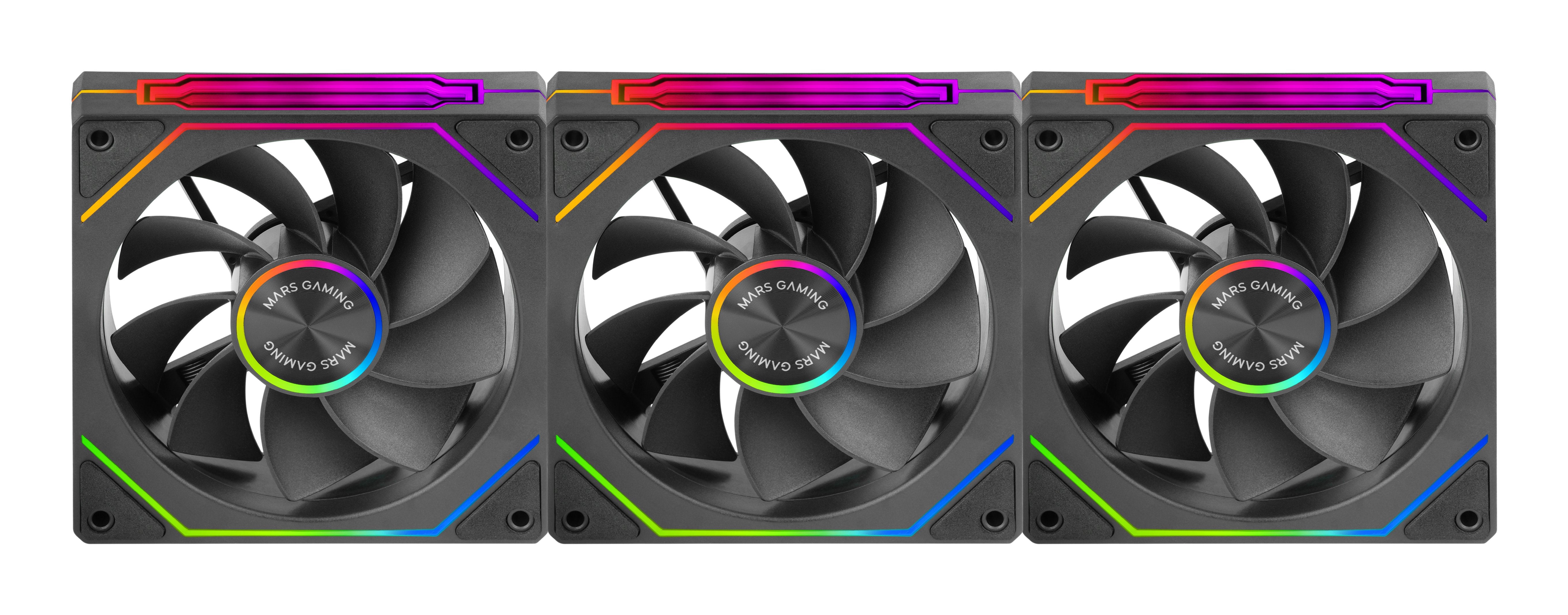 EAN 8435693111627 - Mars Gaming MF-LINKFINITYKIT2R Carcasa del ordenador Ventilador 12 cm Negro 3 pieza(s) imagen 1