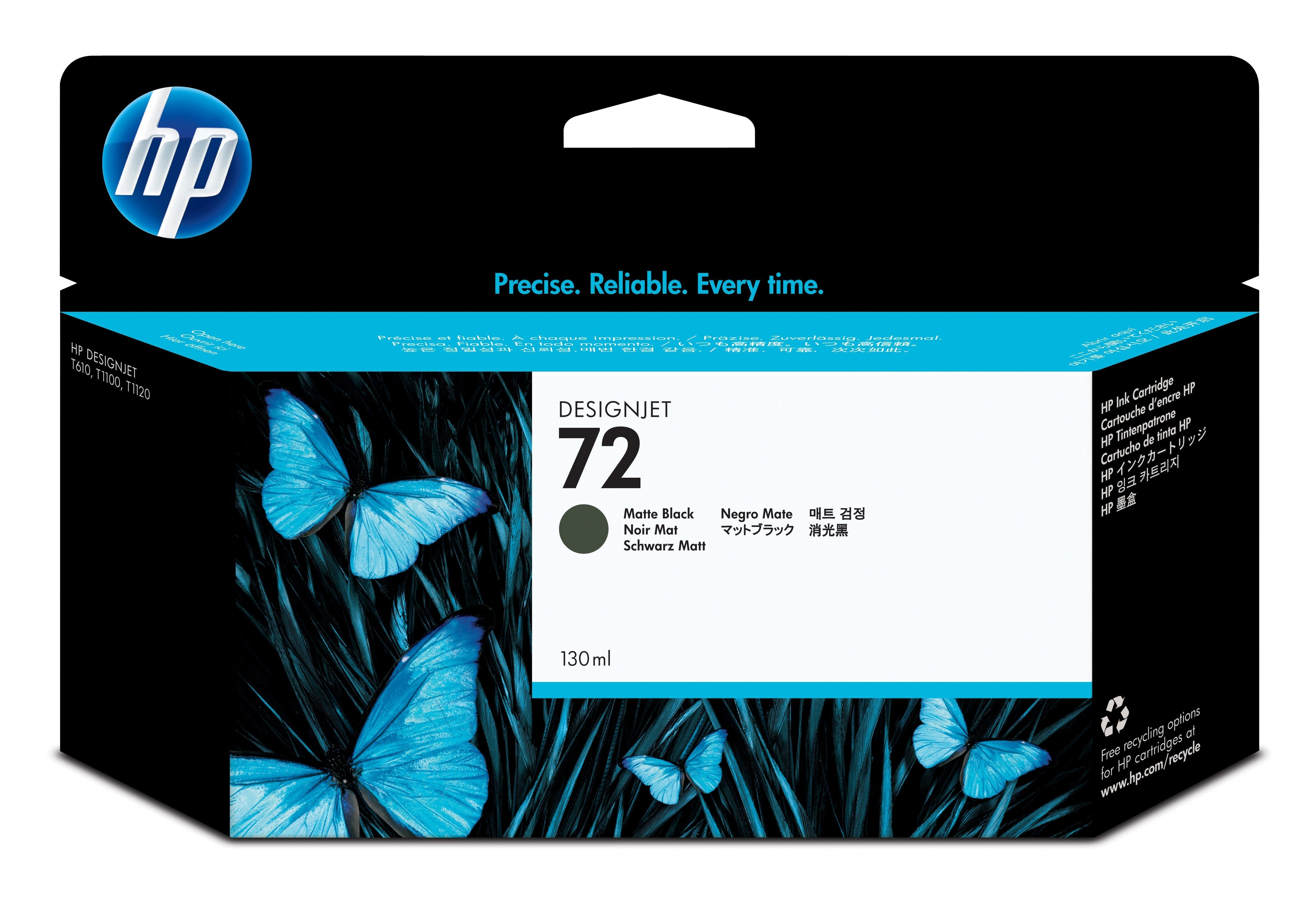 EAN 0808736779746 - HP 72 130-ml Matte Black DesignJet Ink Cartridge cartucho de tinta 1 pieza(s) Original Alto rendimiento ( imagen 1