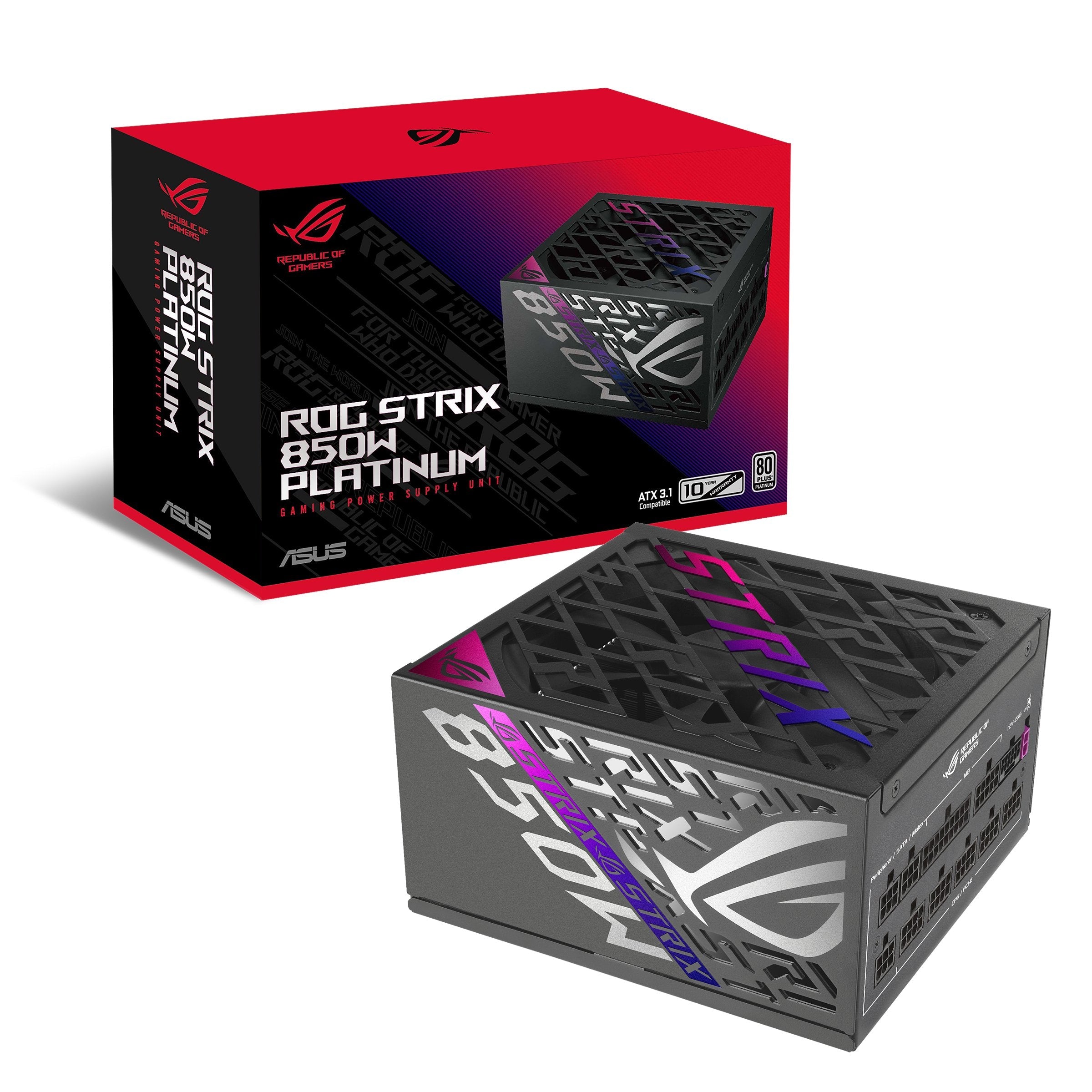 Fuente De Alimentación Asus Rog -Strix-850p-Gaming 850 W 20+4 Pin Atx Atx Negro