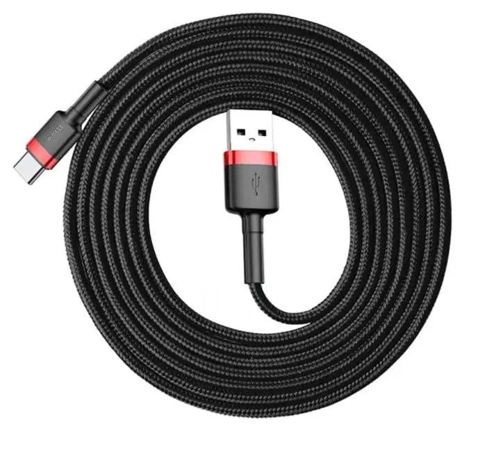 Kabel Usb Do Usb-C Baseus Cafule 2a 3m (Czerwono-Czarny)