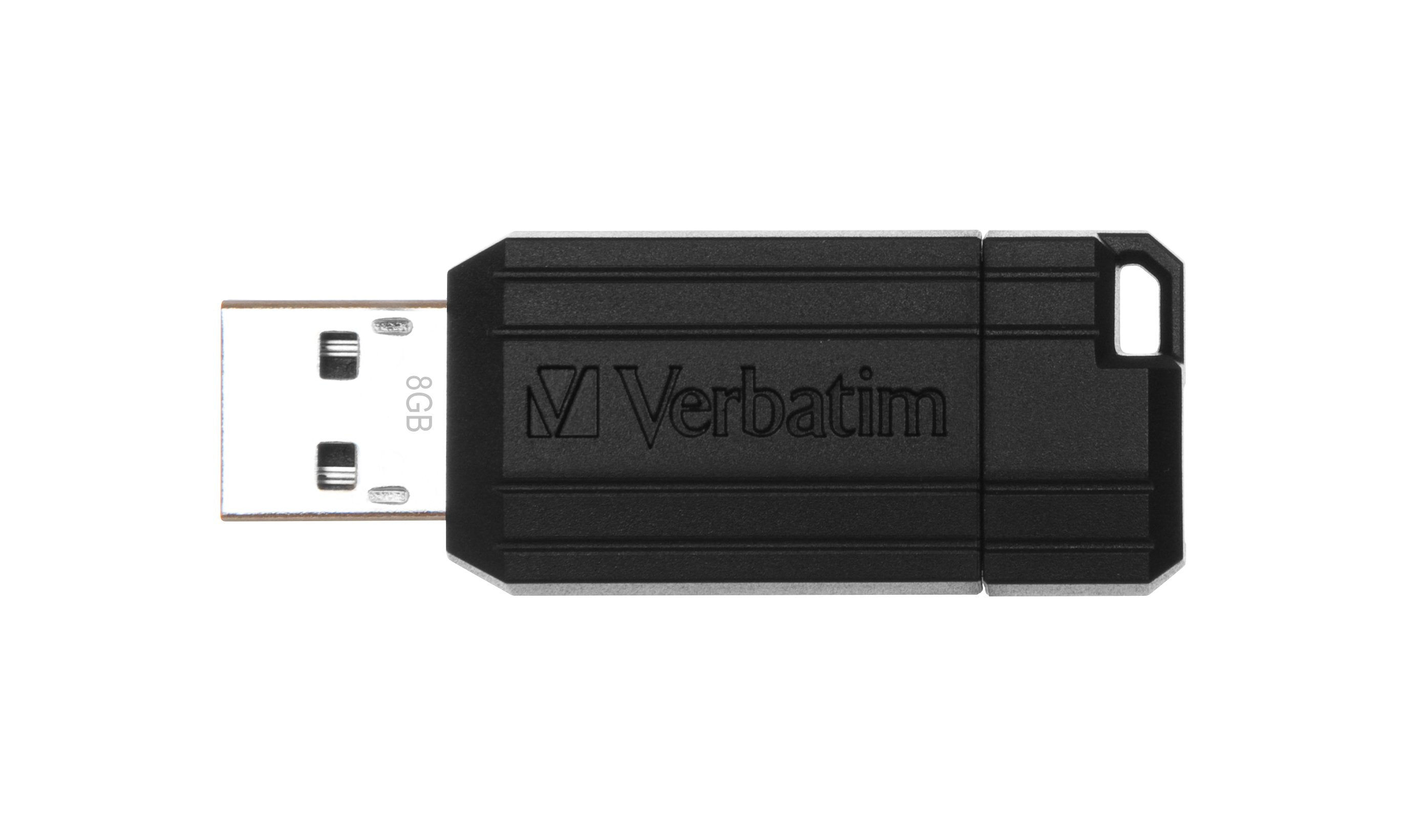 Pendrive Verbatim 2.0 8gb Store'N' Go Pin Stripe Negro
