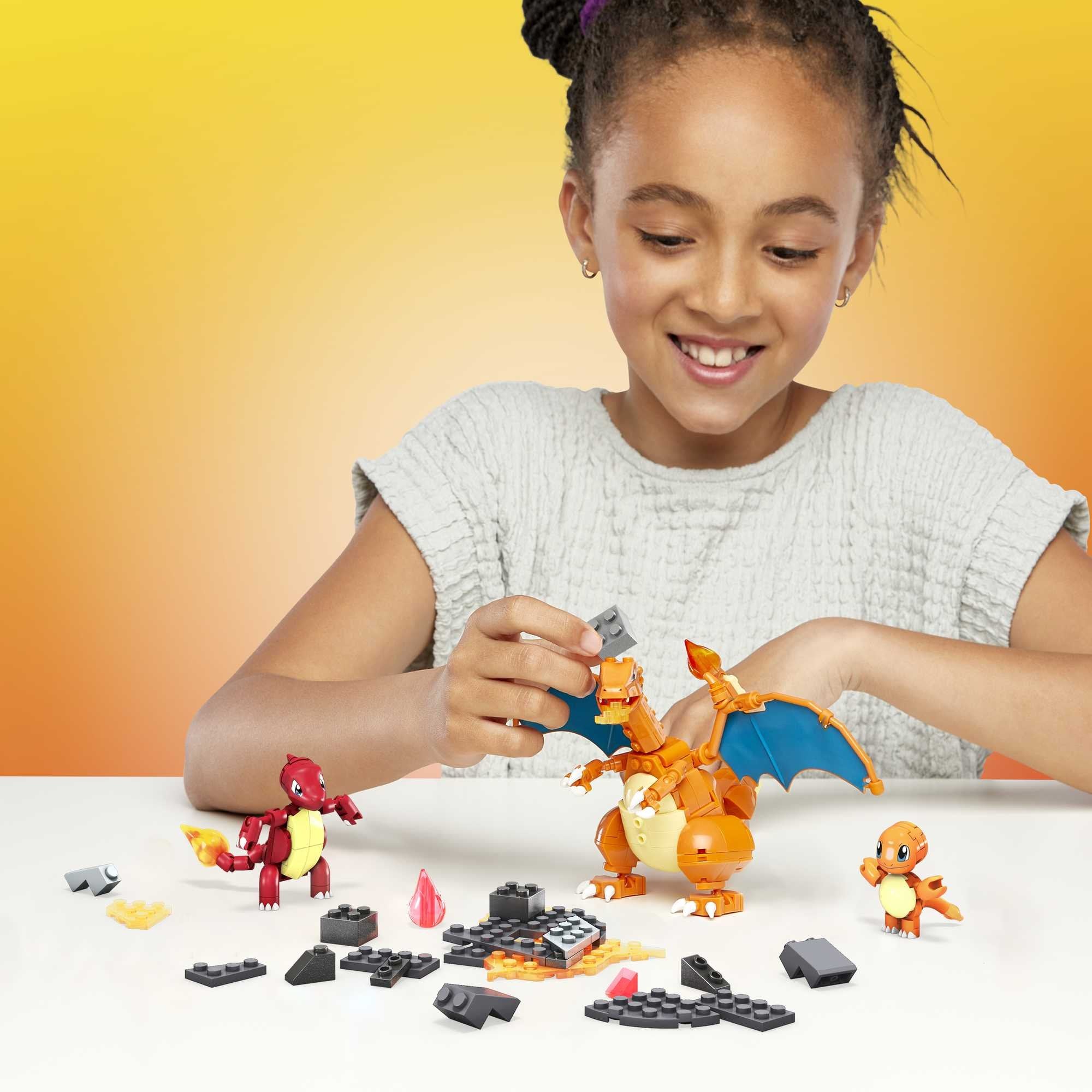 Mattel Mega Pokémon Charmander Evolution Set Juguete De Construcción Hfg06
