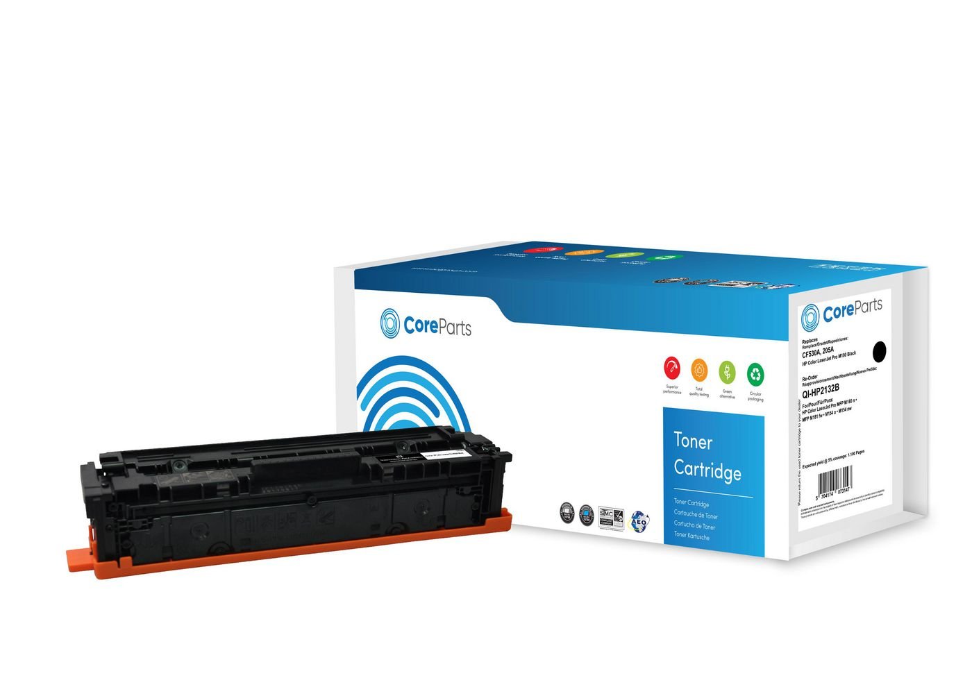 EAN 5704174073147 - CoreParts QI-HP2132B cartucho de tóner 1 pieza(s) Compatible Negro imagen 1