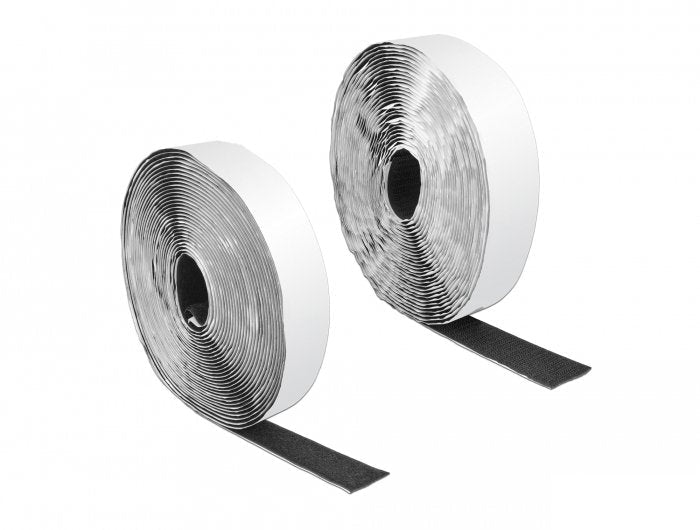 Delock Cinta De Velcro Adhesiva L 10 Mx An 25 Mm Negro