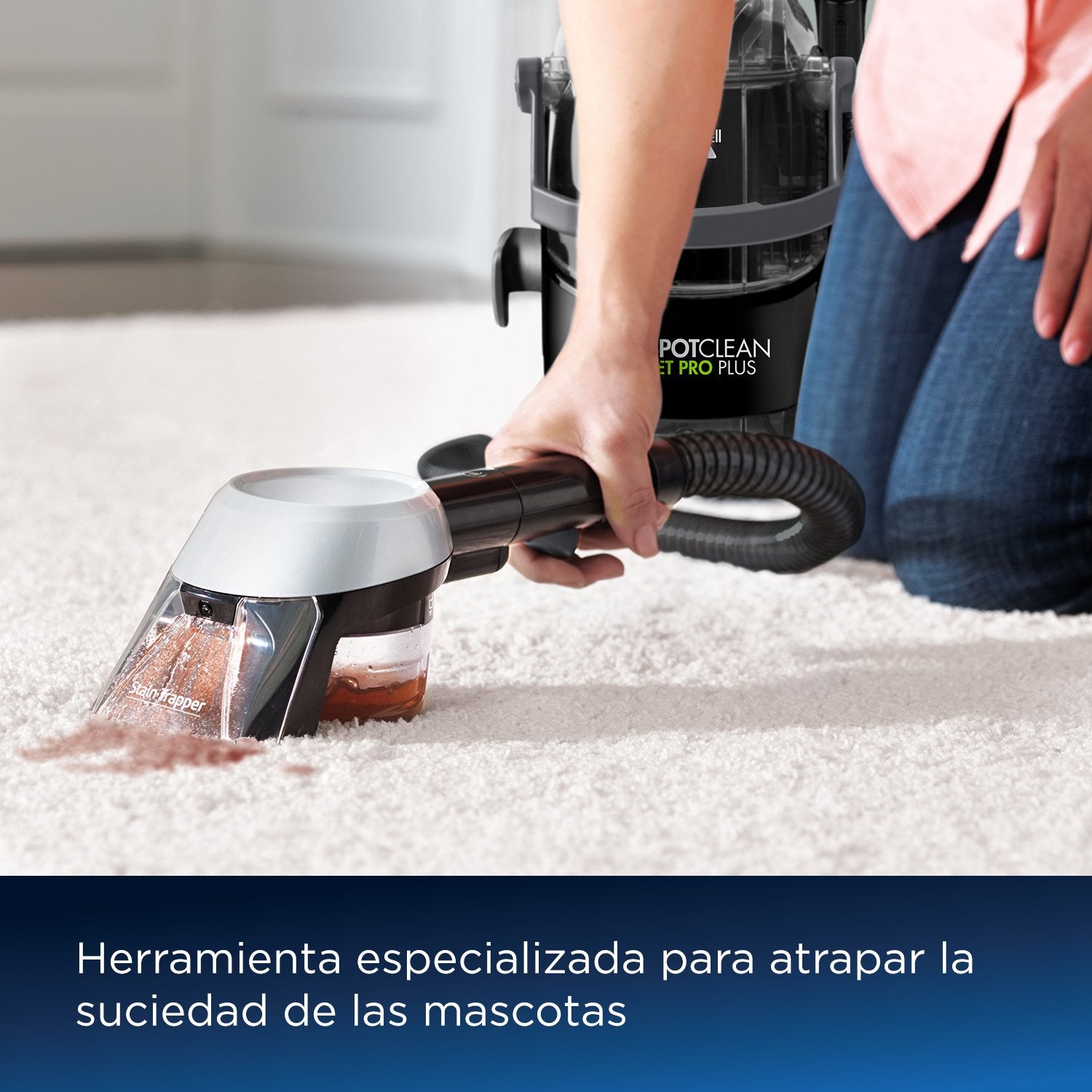 EAN 11120272369 - Bissell SpotClean Pet Pro Plus Limpiador a vapor de cilindro 2,8 L 750 W Negro, Transparente imagen 6