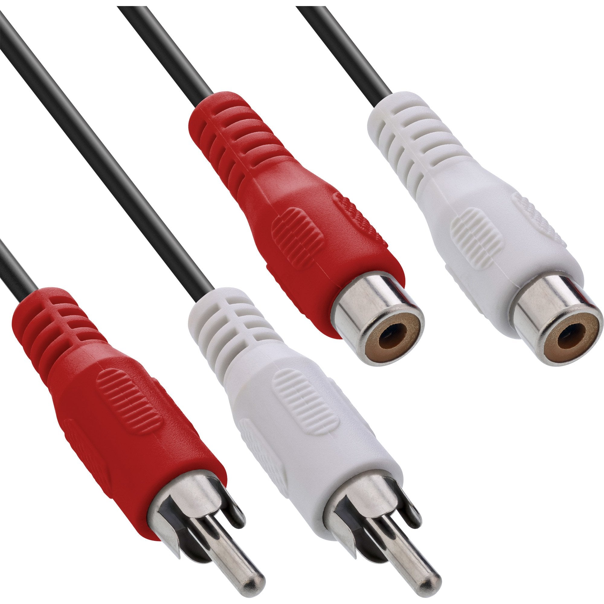 Cable De Audio Inline 2x Rca Macho A Hembra De 2,5 M