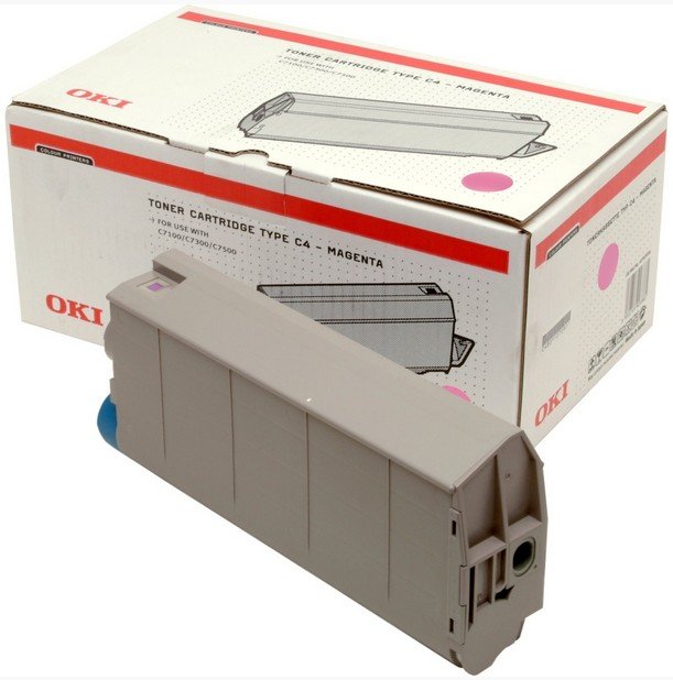 Original Oki Toner Laser Magenta Tipo C4 10.000 Paginas C/7100/7300/7350/7500