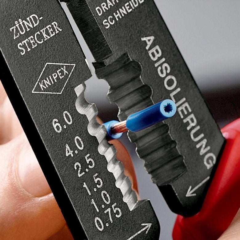 EAN 4003773079491 - Knipex 97 32 240 crimpadora Herramienta para prensar Negro, Azul, Rojo imagen 6