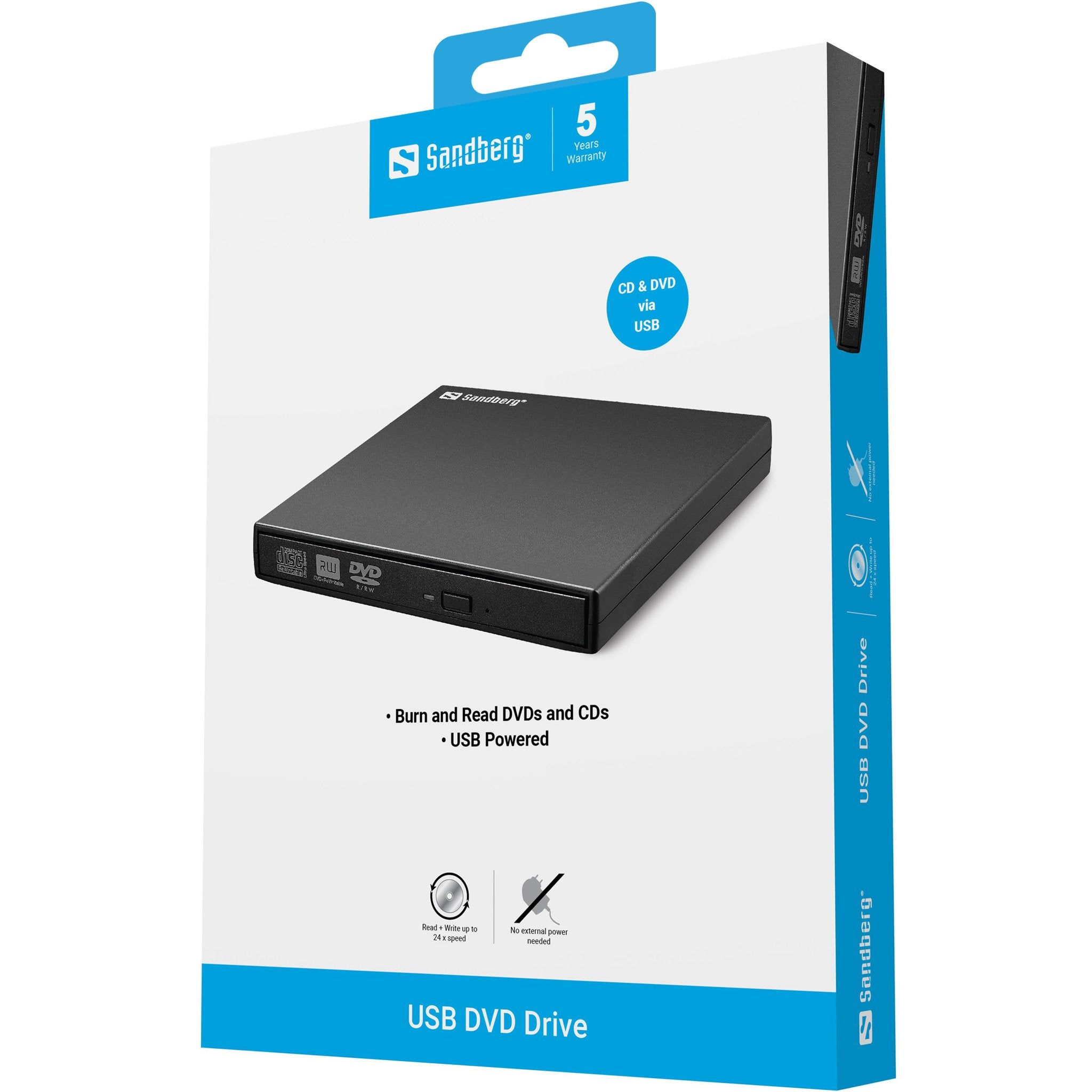 EAN 5705730133664 - Sandberg 133-66 unidad de disco óptico DVD Super Multi Negro imagen 2