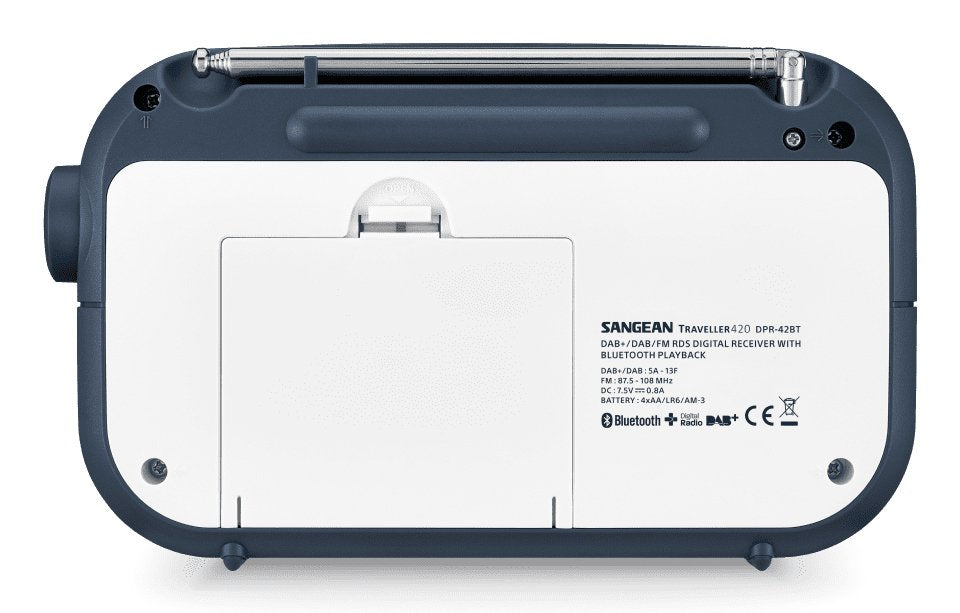 EAN 4711317995328 - Sangean DPR-42BT Portátil Analógico y digital Azul, Blanco imagen 3