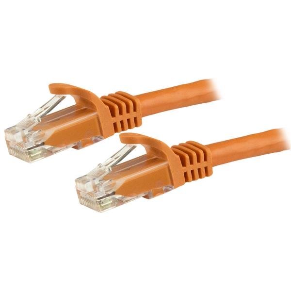 Cable De Red 15m Cat6 Naranja Cabl Snagless Poe
