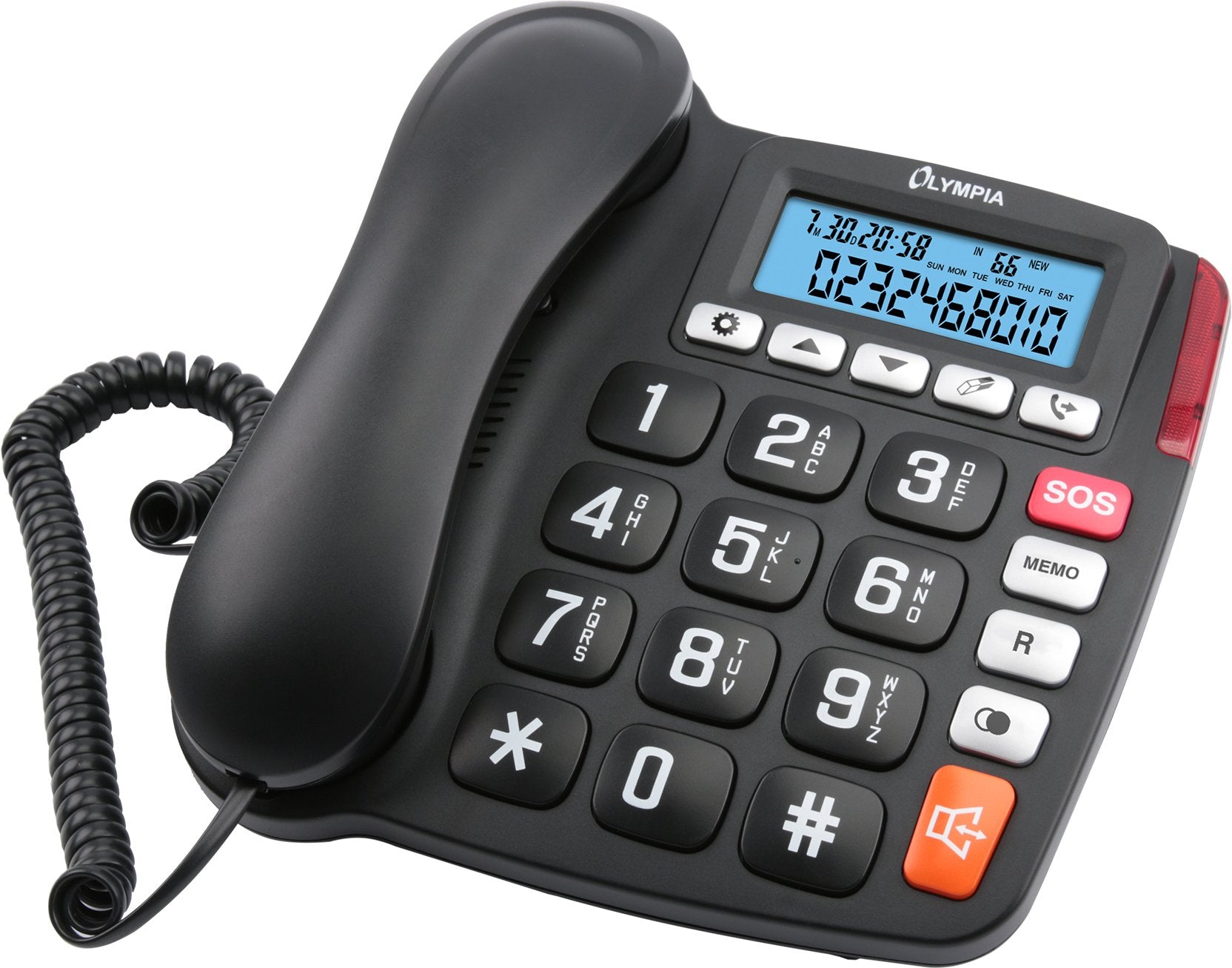 Teléfono Olympia 4520 Analógico Negro, Blanco