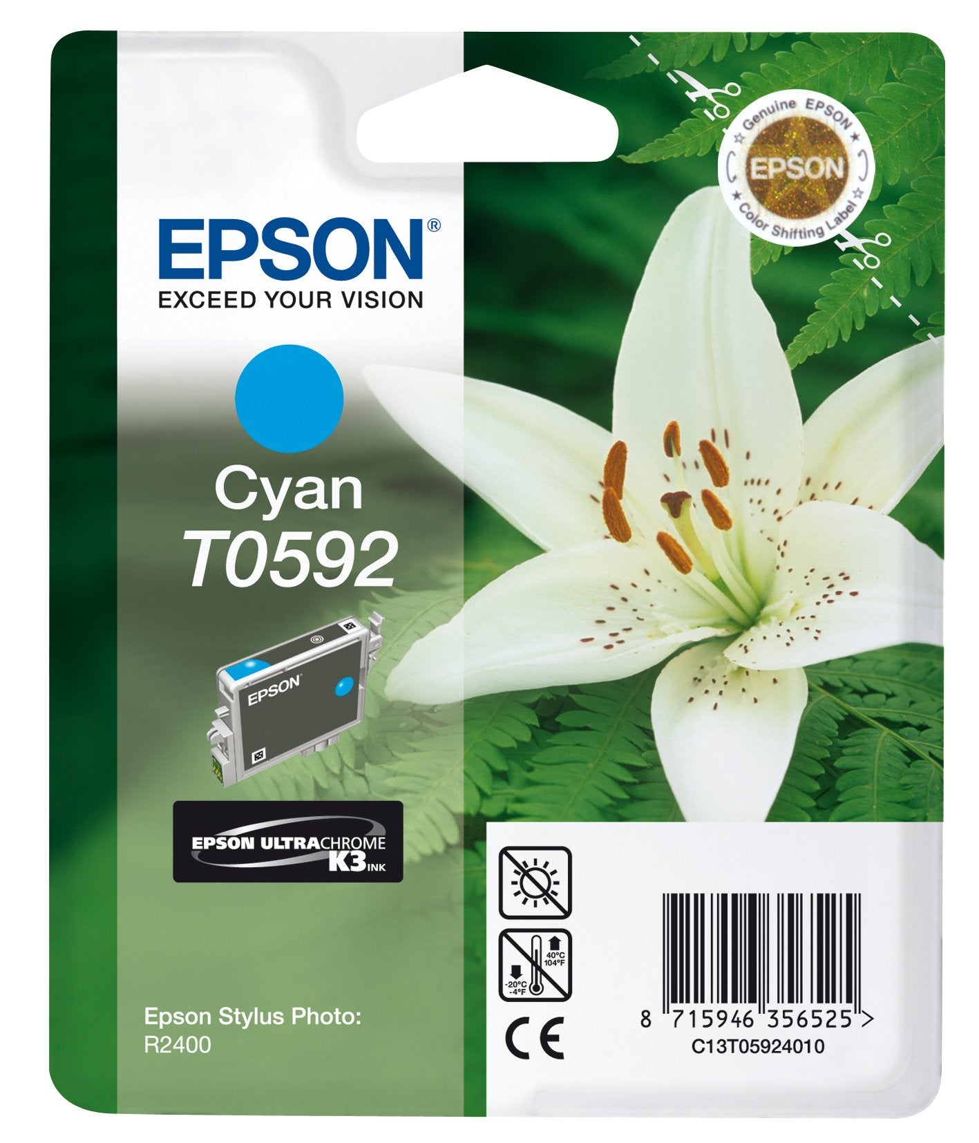 Cartucho Original Epson T0592 Cyan - C13t0592401 Ml-13pag-520