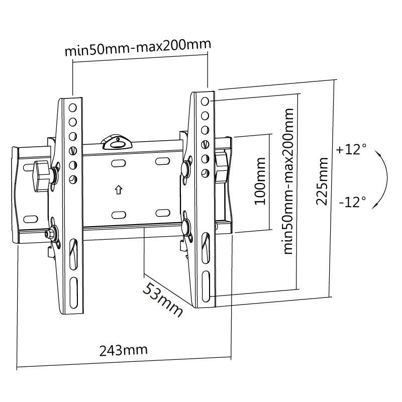 Soporte Pared Reflecta Plano Slim 42-2040t Negro 23148