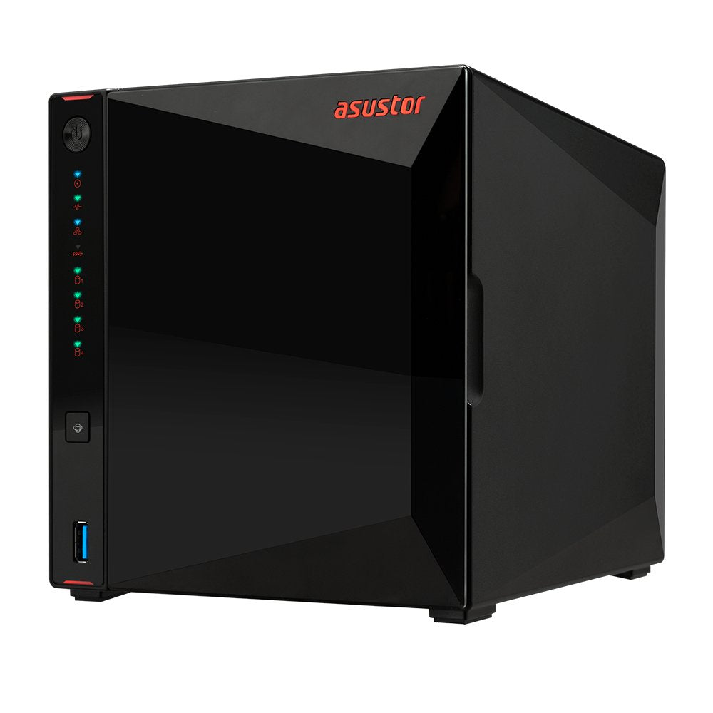 Servidor Nas Asustor Nimbustor 4 As5304t 4 Bahias Celeron Quad Core J4105 1.5ghz 4gb Hdmi 2.0 Spdif 2x 2.5 Gbe Usab 3.2 ,Raid 0,1 Jbod Sata 6gb