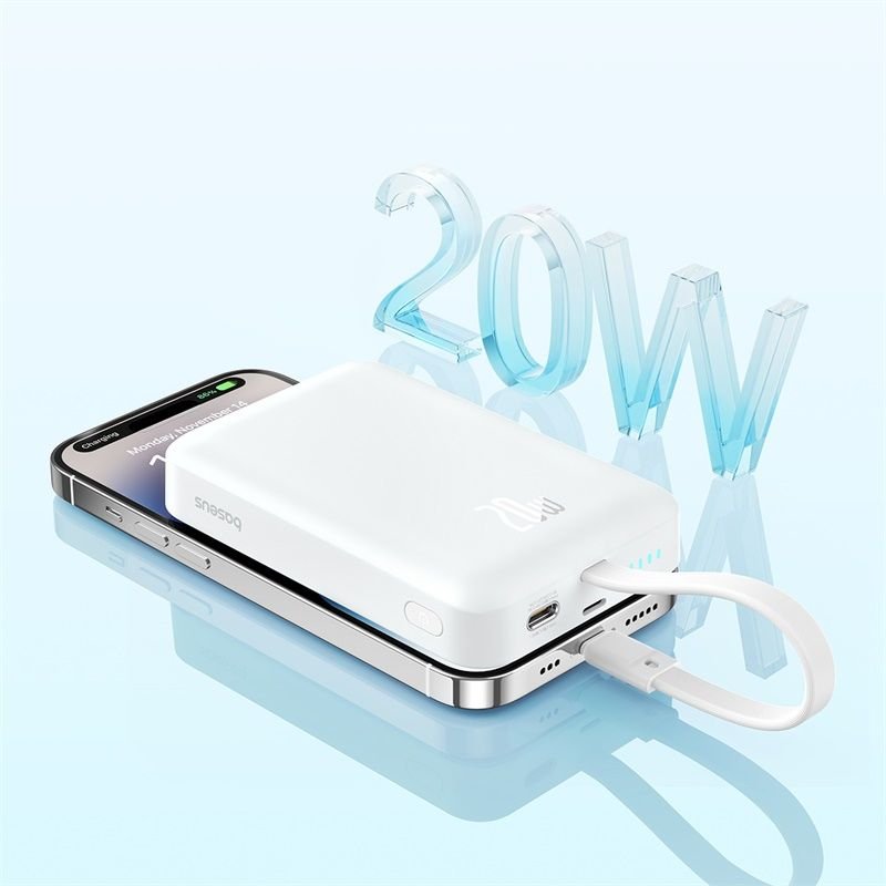 EAN 6932172642693 - Baseus MAGSAFE MINI WIRELESS POWERBANK 10.000 MAH 20W-BEYAZ batería externa Polímero de litio 10000 mAh B imagen 3