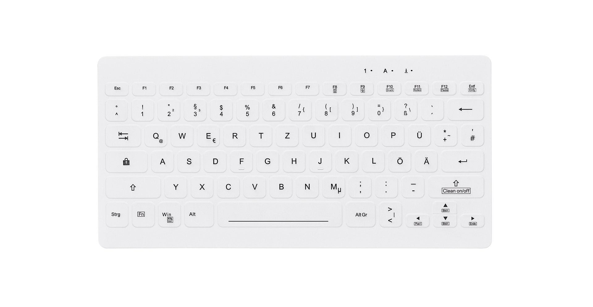 Contour Active Key Mini Hygiene Teclado Ultraflat Blanco