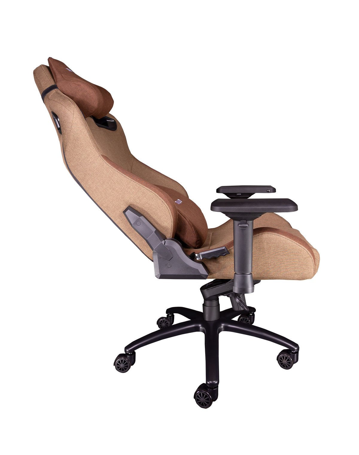 Talius Silla Raptor Gaming Negra/Marron 4d, Frog, Base Metal, Ruedas Nylon, Hasta 170kg