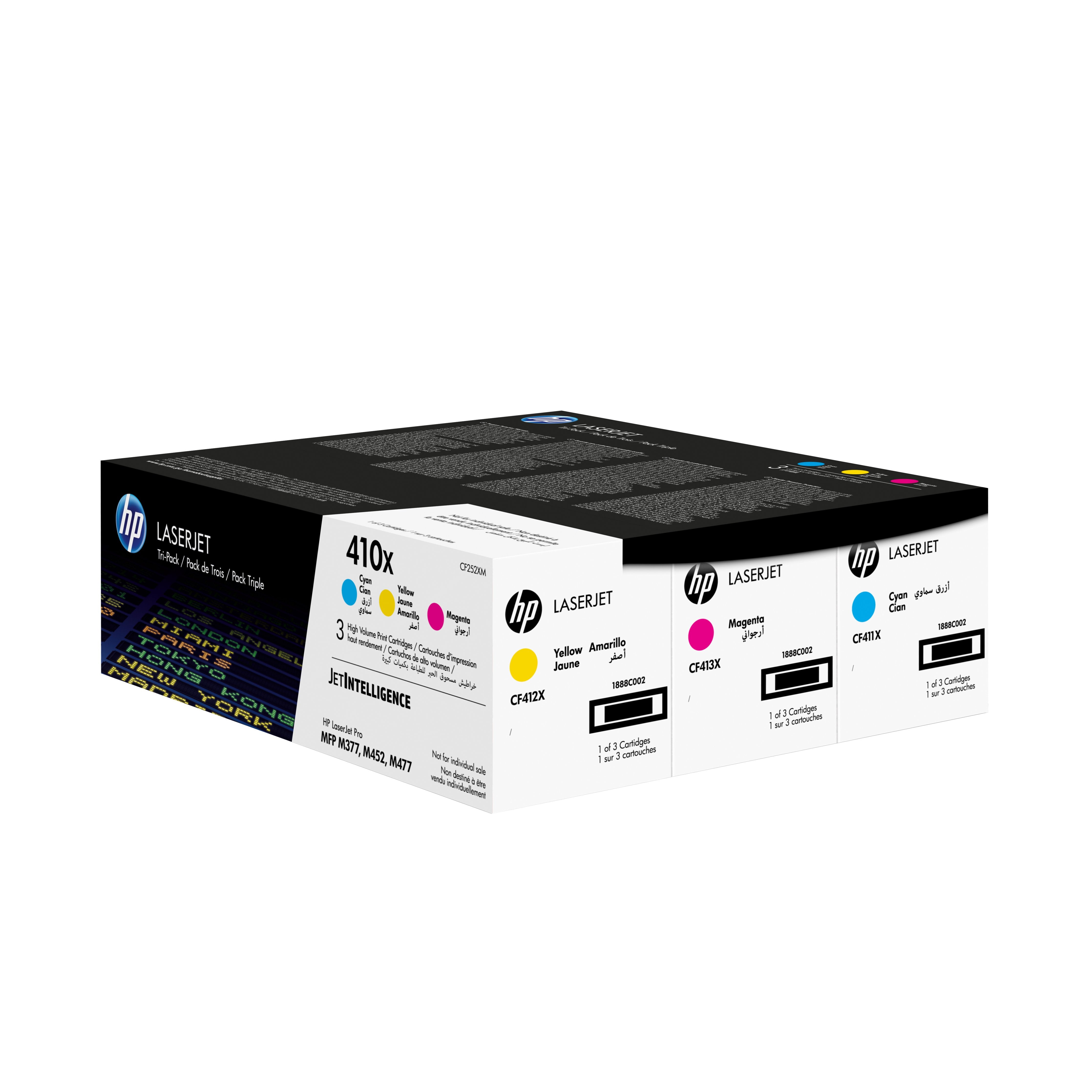 EAN 0190780321348 - HP 410X 3-pack High Yield Cyan/Magenta/Yellow Original LaserJet Toner Cartridges cartucho de tóner 3 piez imagen 2