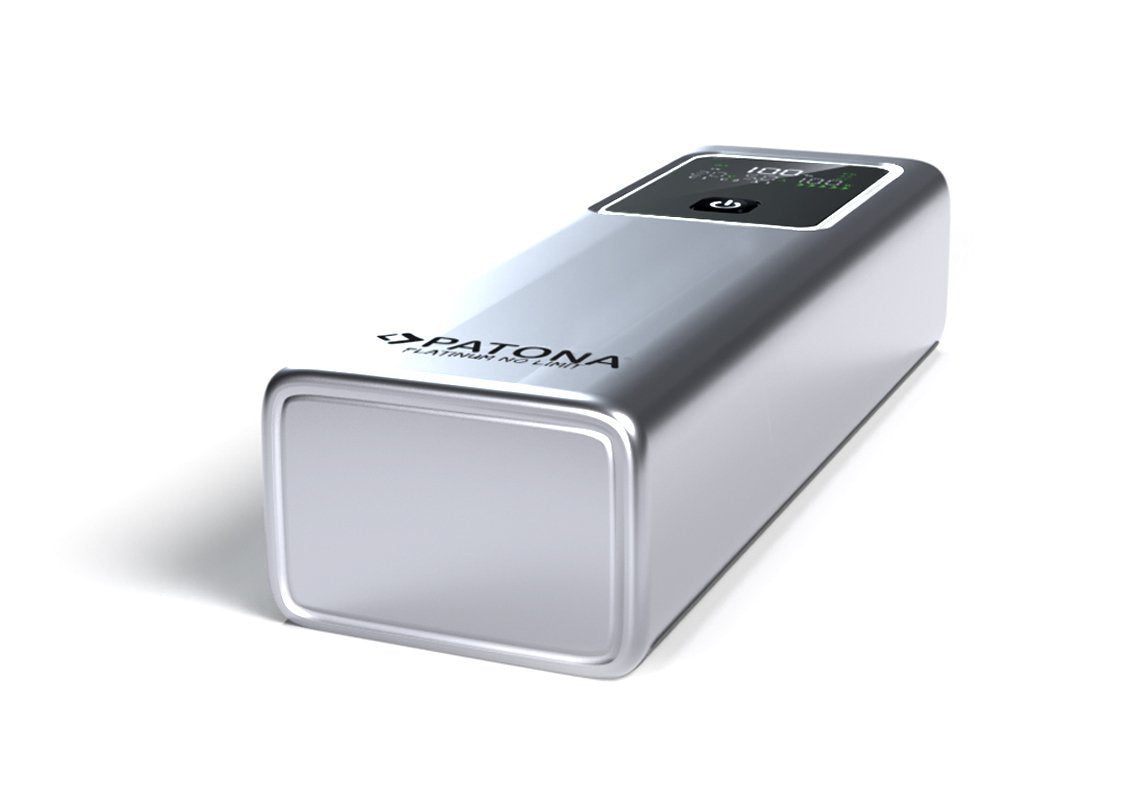 Patona Platinum Powerbank Luxury One Pd100  20000mah  Pd 100w  Usb-C + Usb-A Plateado, Negro