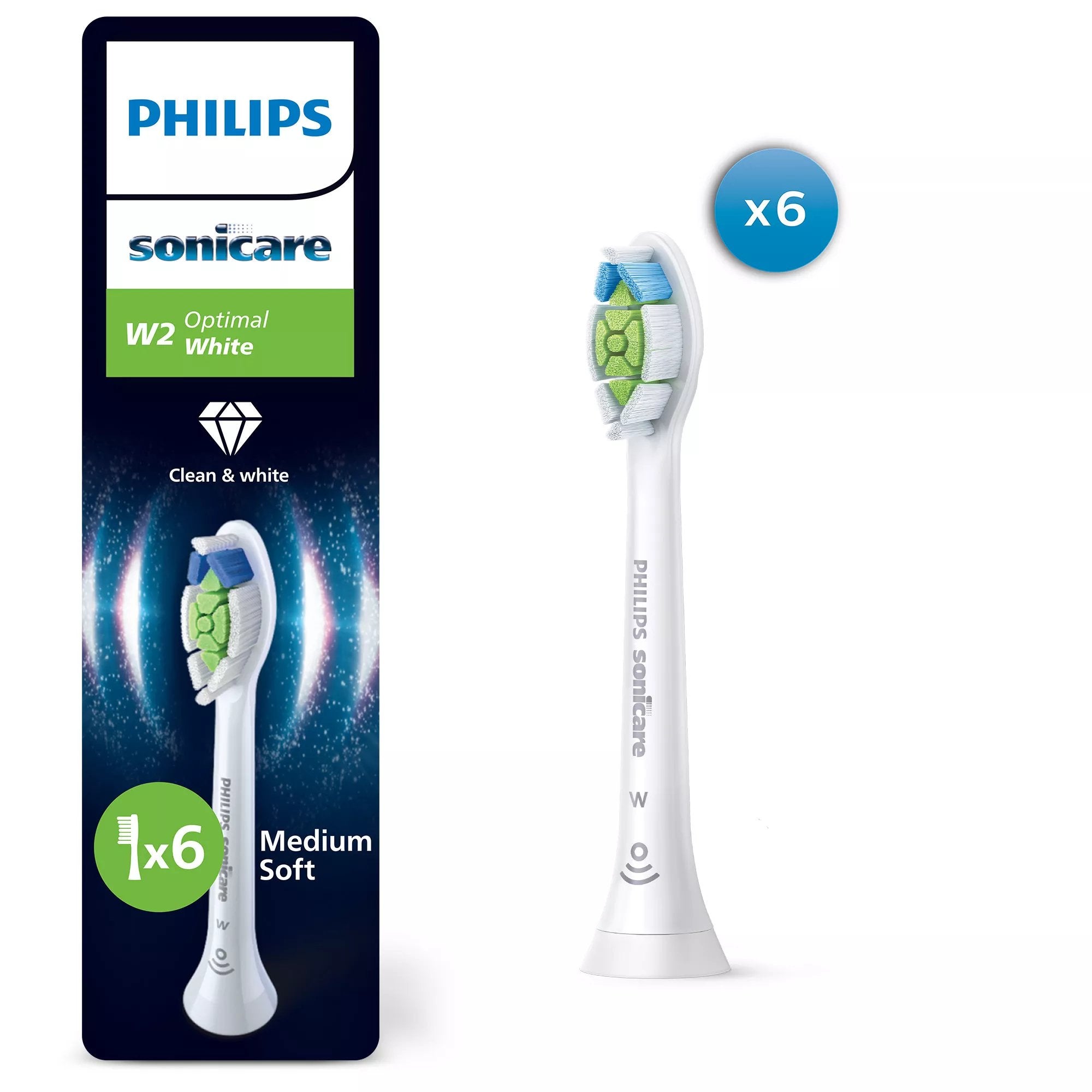 EAN 8720689036689 - Philips HX6066/87 cepillo de cabello 6 pieza(s) Blanco imagen 1