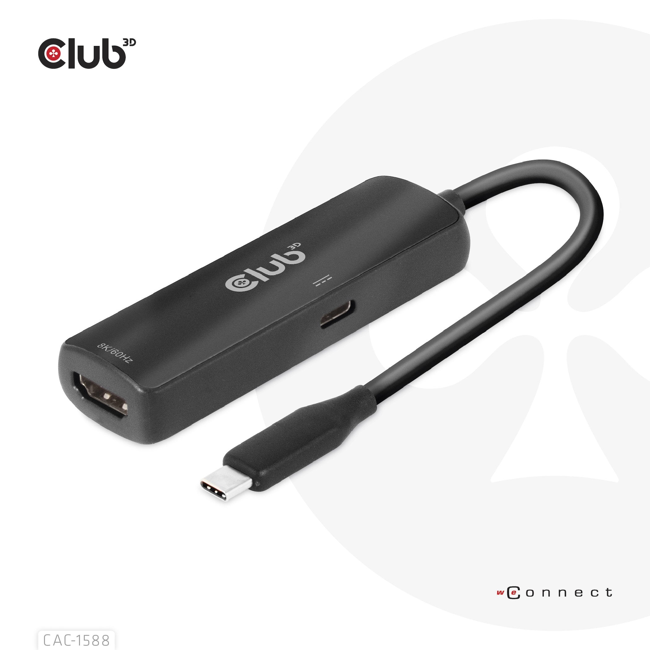 EAN 8719214472610 - CLUB3D CAC-1588 adaptador de cable de vídeo 0,17 m USB Tipo C Negro imagen 3