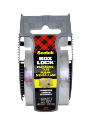 Scotch 195-Ef Box Lock Precinto De Embalaje - 48mm X 20.3m - Incluye Dispensador - Transparente