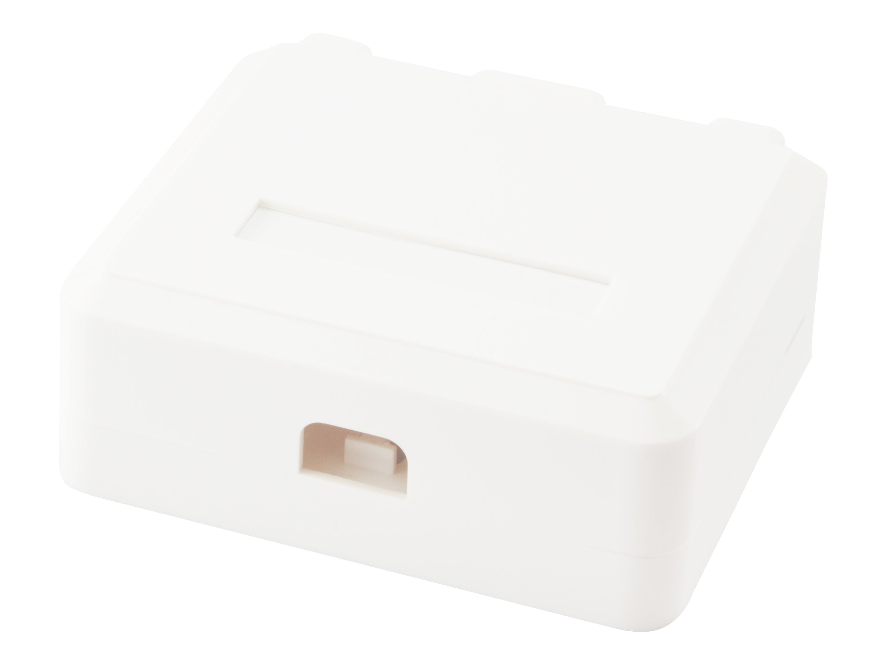 Roseta De Superficie 2 Puertos Para Conectores Keystone ( No Incluye Conectores) Color Blanco