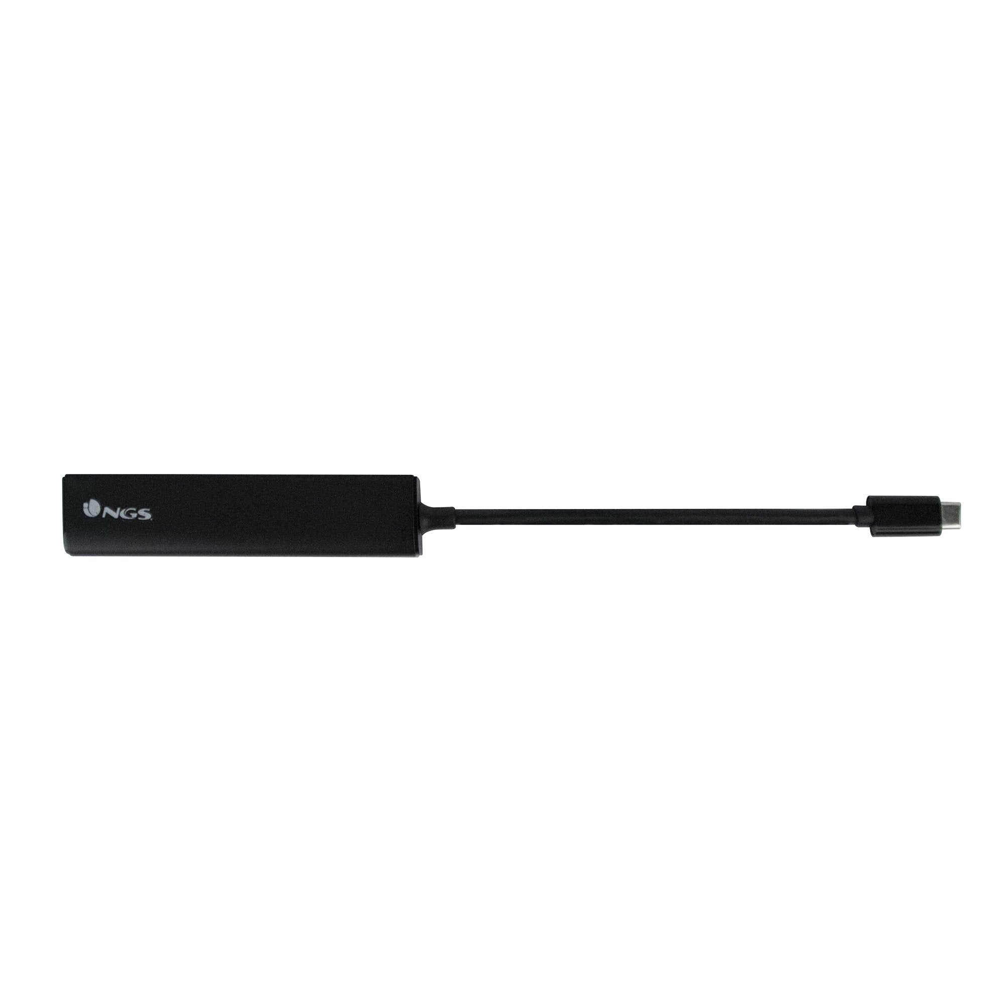 EAN 8435430618525 - NGS WONDERHUB4 USB 2.0 Type-C 480 Mbit/s Negro imagen 2