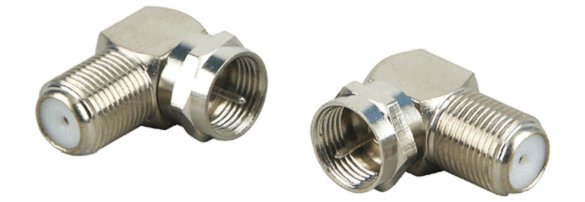 Schwaiger F-Winkeladapter F-Conector Macho-F-Conector Hembra Plateado