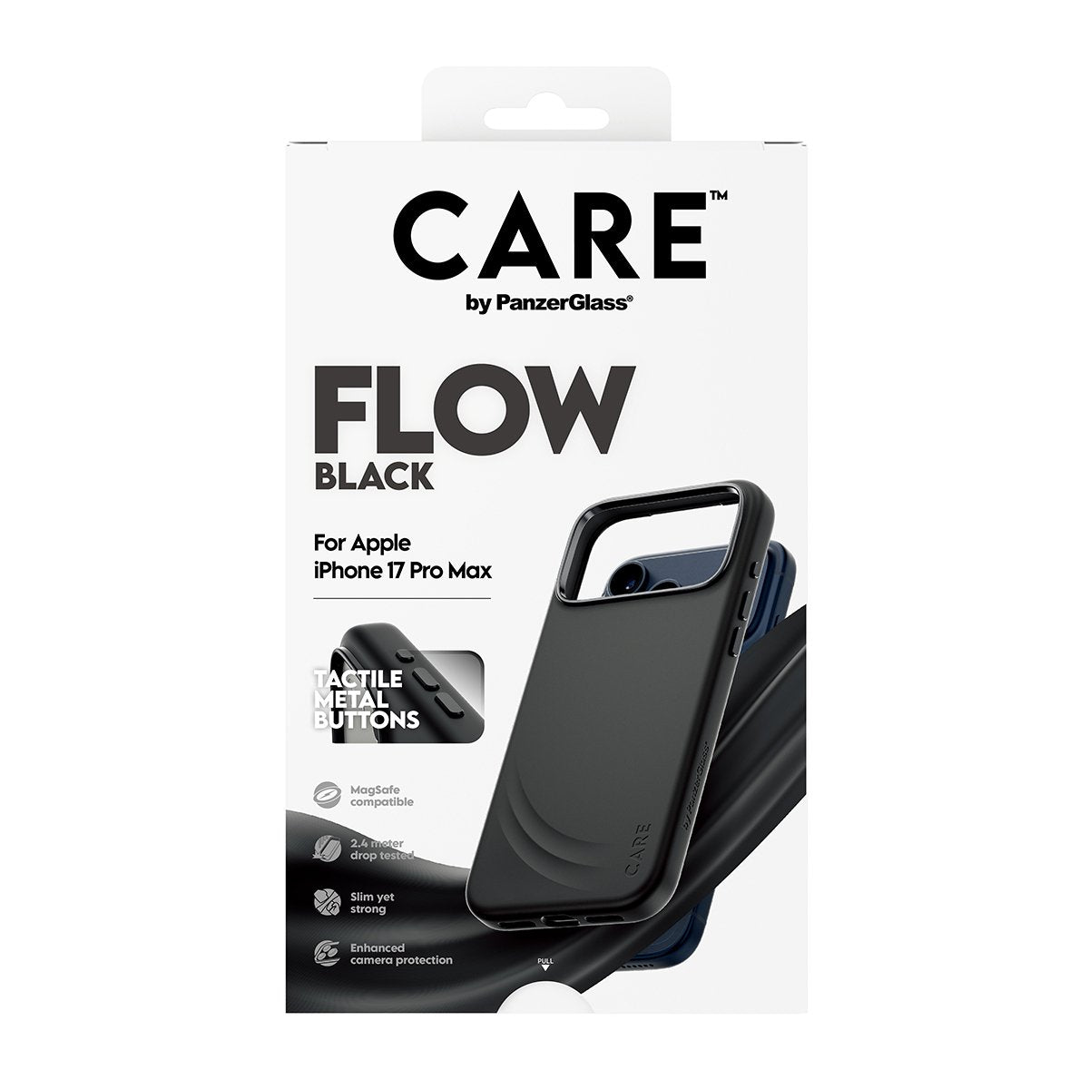 Panzerglass Care Feature Flow Case Negro W. Magsafe Iphone 17 Pro Max