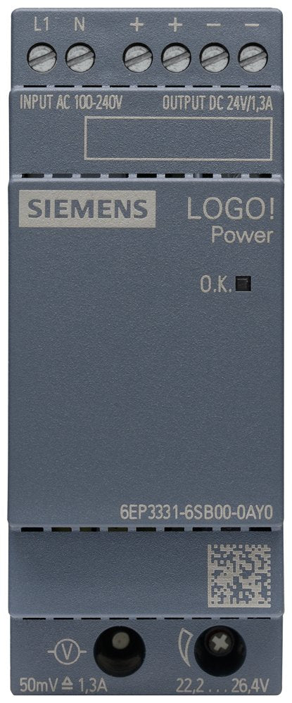 Siemens 6ep33316sb000ay0 Logo!Power 24v 1,3a Geregelte Stromversorgung