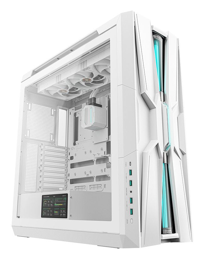 Caja Pc Deepcool Genome Iii Integrated Liquid Cooling Case, White