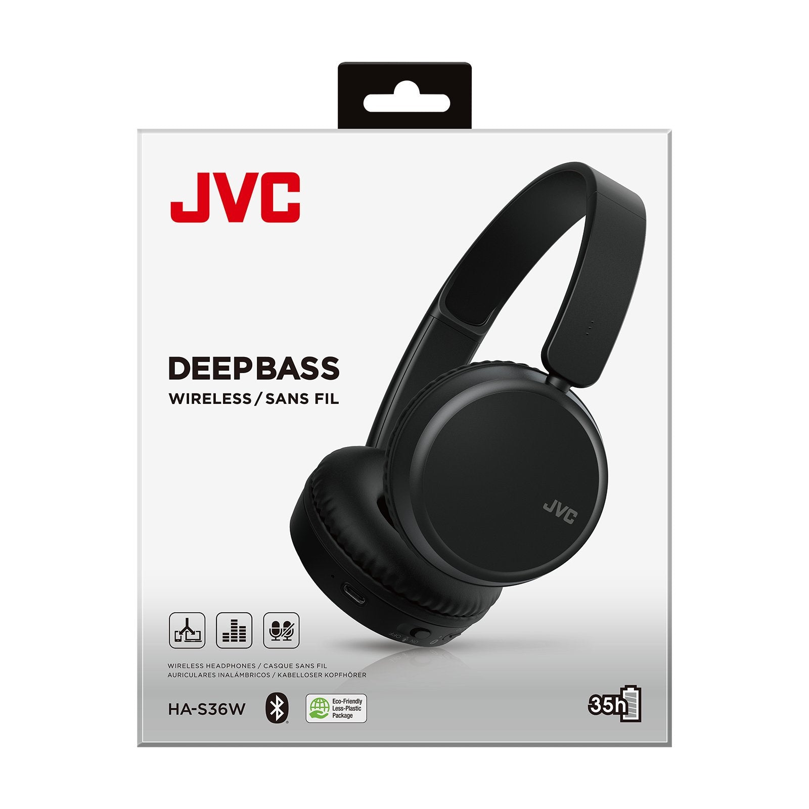 EAN 4975769472817 - JVC HA-S36W Auriculares Inalámbrico Diadema Llamadas/Música Bluetooth Negro imagen 6