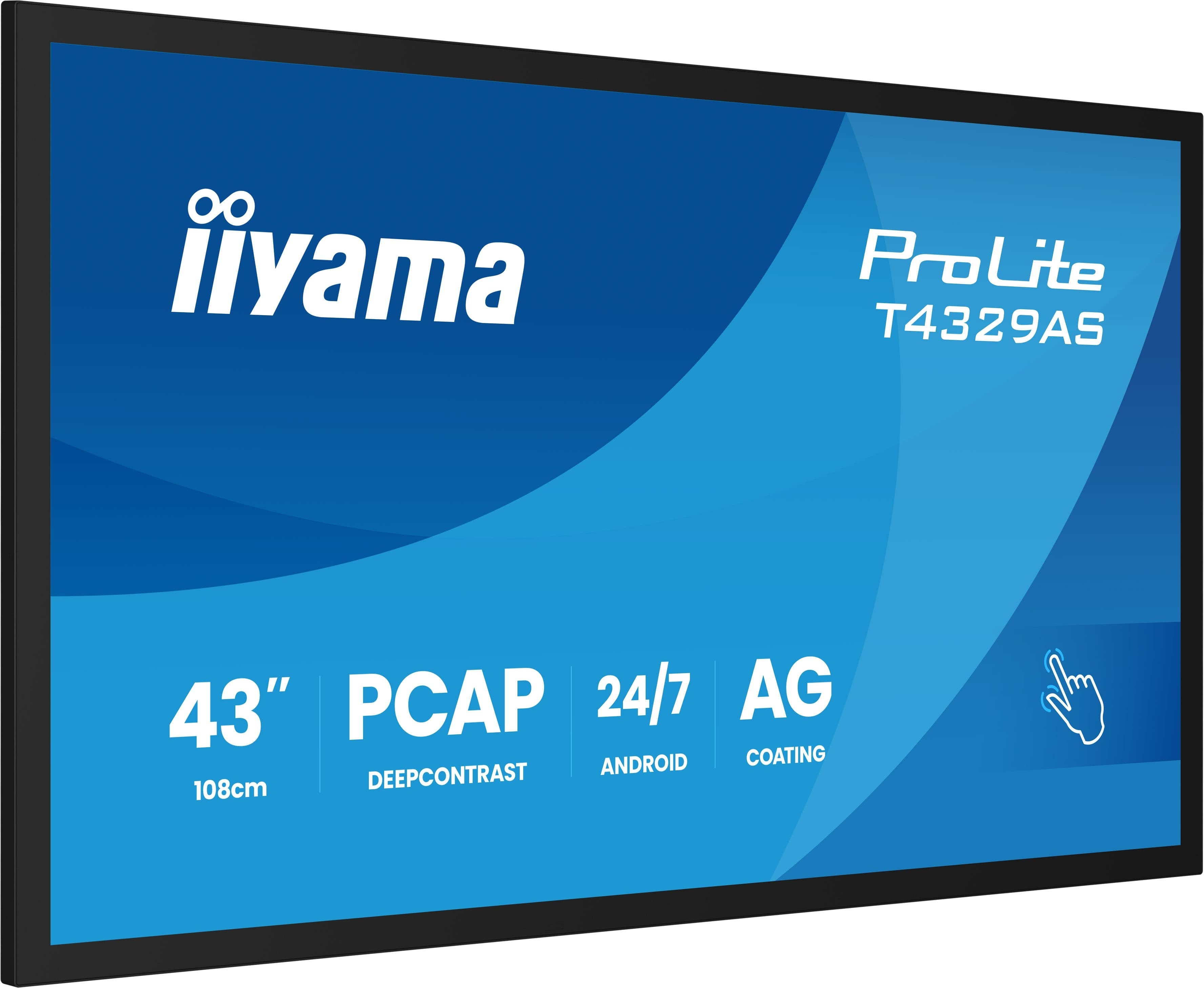 EAN 4948570125579 - iiyama T4329AS-B1AG pantalla para PC 108 cm (42.5") 3840 x 2160 Pixeles 4K Ultra HD LED Pantalla táctil N imagen 5