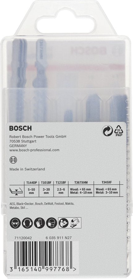 Juego De Hojas De Sierra De Calar Bosch Multimaterial, 15 Piezas 2607011438
