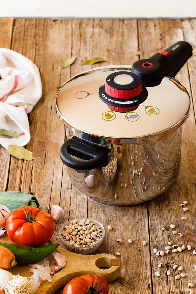 Olla A Presión Selecta Monix M790001 Ø22cm 4l Acero Inoxidable 18/10 Regulador Para Selección Gradual De La Presión