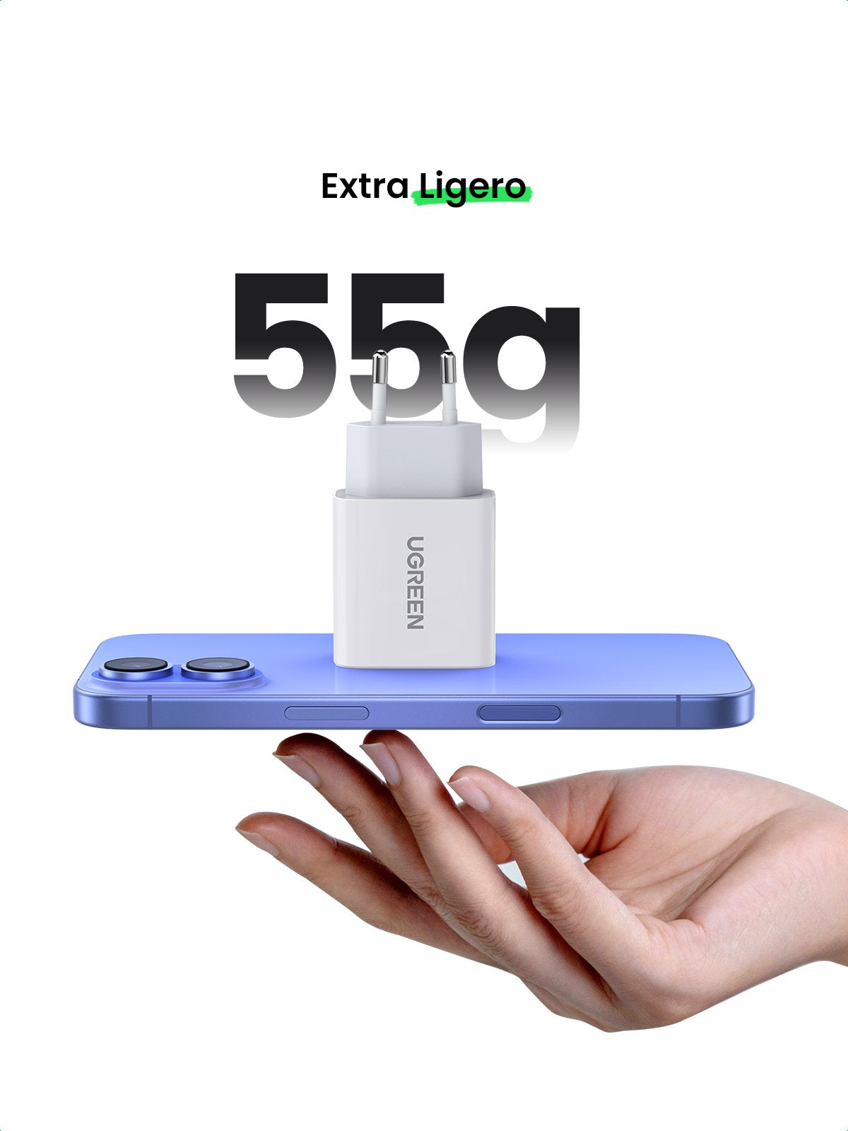 EAN 6957303864508 - Ugreen 60450 cargador de dispositivo móvil Universal Blanco Corriente alterna Carga rápida Interior imagen 9